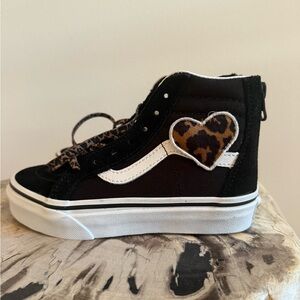 NEW VANS Kids Leopard Sk8-Hi Side Zip Sneaker